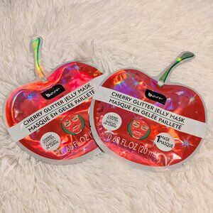 B pure, Cherry Glitter Jelly Masks, Skincare, 2 Pack